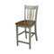 International Concepts Round 36 in Rd Extend Dining Table, 2 San Remo Counter Ht Stools, Hickory/Stone, 36 W, 48 L, Wood K41-36RXT-27B-S102-2 - alternate 4